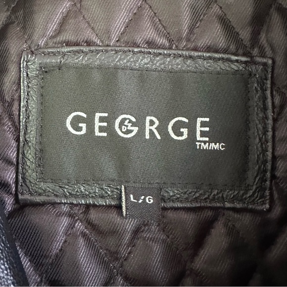 Oversized Boyfriend Vintage Black Leather Coat Jacket - Picture 8 of 9